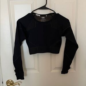 AYBL Women's Black Long Sleeve Crop Top
